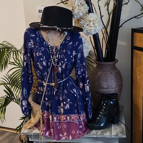 BOHO BEAUTIFUL S MULTI FLOWERED DRESS TUNIC - Picture 13 of 17